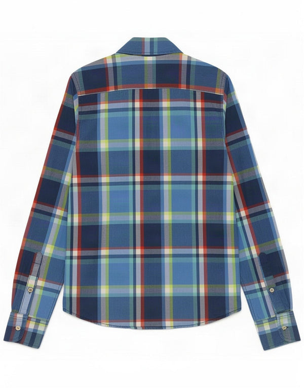 Hollister Herreskjorte Medium Blue Plaid Bomuld