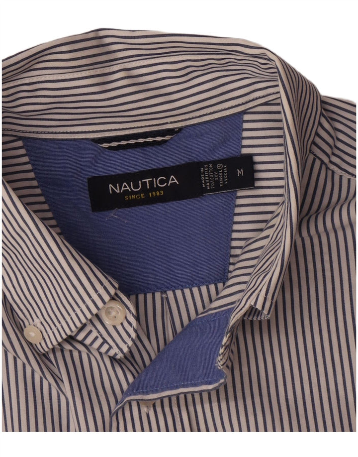 NAUTICA Herreskjorte Medium Blue Pinstripe Bomuld