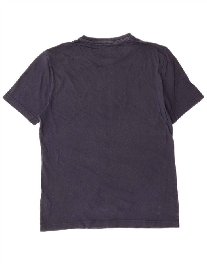 PENGUIN Herre grafisk T-shirt Top Medium Navyblå Bomuld