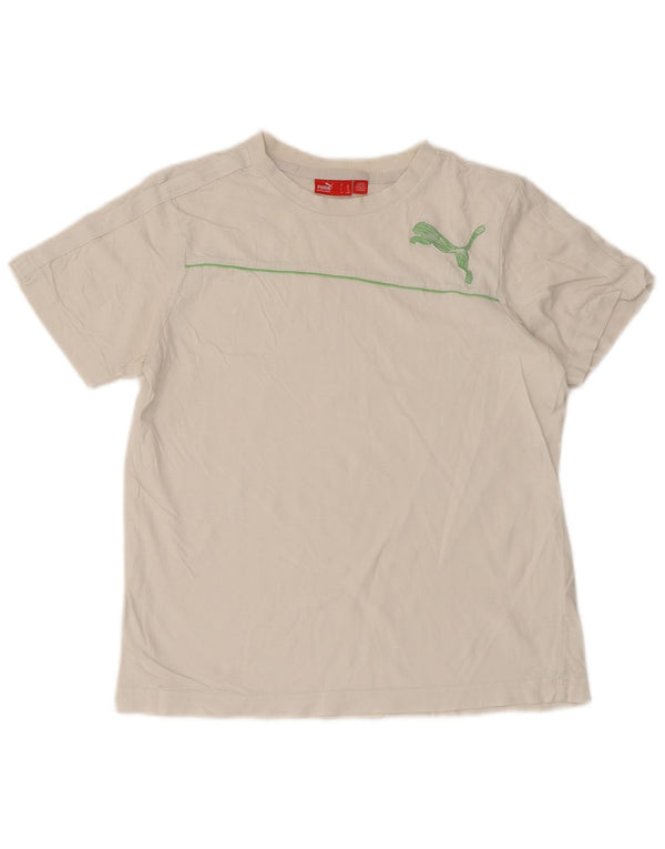 Puma piger grafisk t-shirt top 11-12 år hvid bomuld