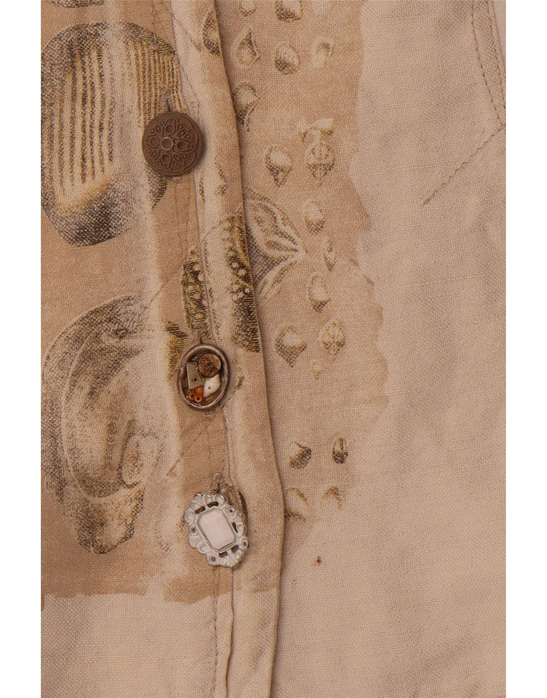 ELISA CAVALETTI Dame 3/4-ærmet blazerjakke UK 14 Large Beige