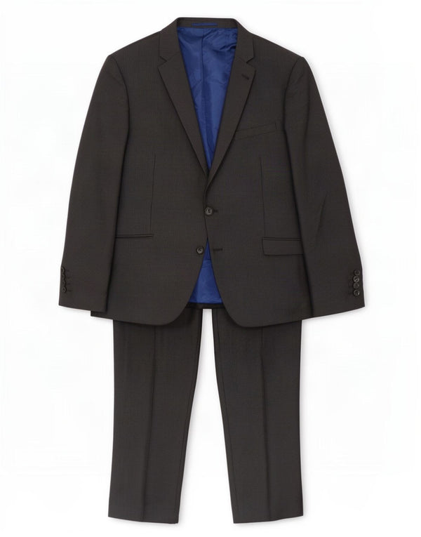 Angelo Litrico Herredragt med 2 knapper UK 40 Large W36 L30 Sort nålestribe