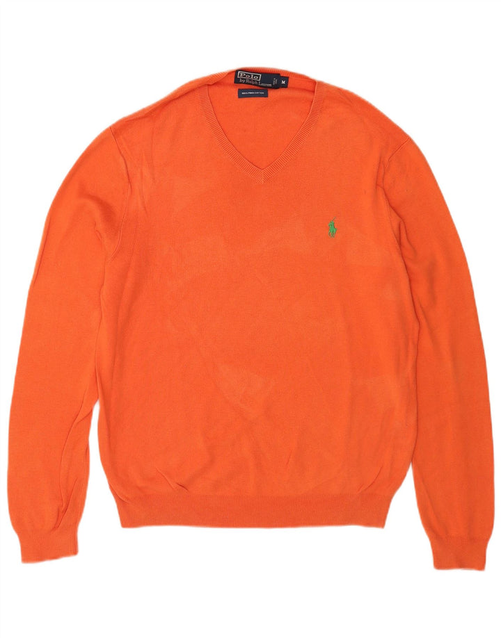 Polo Ralph Lauren Herre V-hals sweater Medium Orange Bomuld