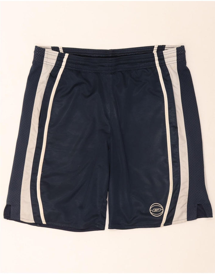 REEBOK Herre Sportshorts XL Navy Blue Colourblock