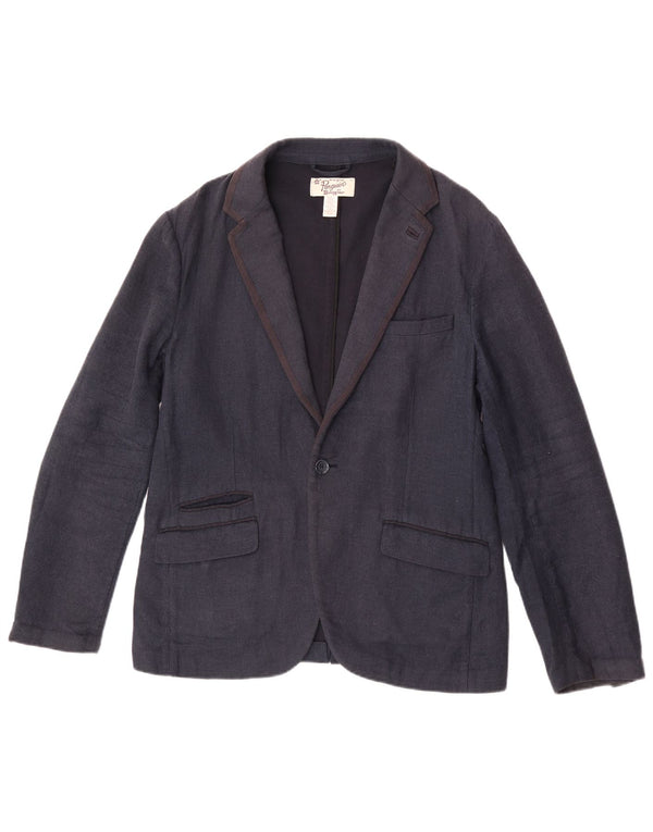 Penguin Herre 1 Knap Blazer Jacket UK 40 Large Navy Blue Bomuld