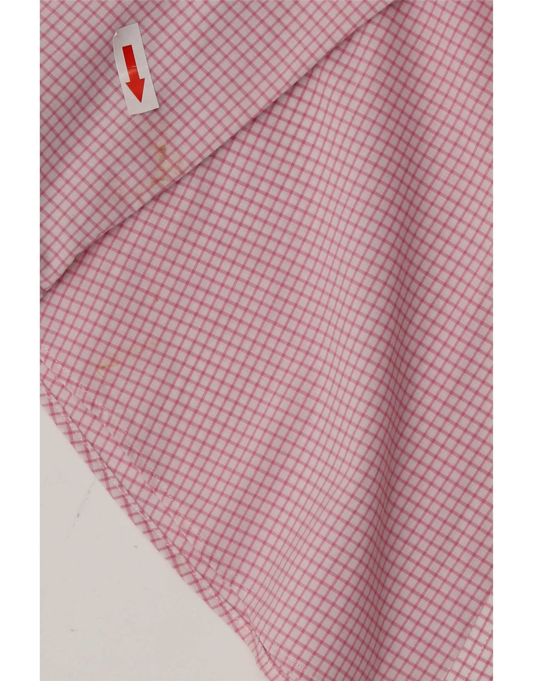 Ralph Lauren Herre Fitted skjorte størrelse 15 38 Medium Pink ternet bomuld