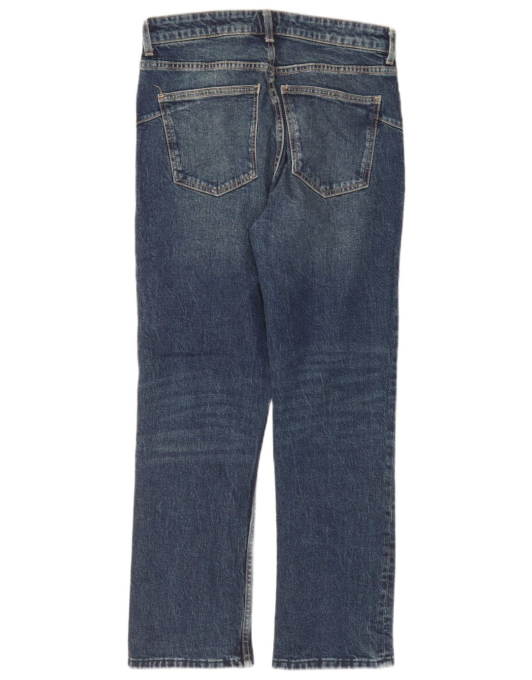 Zara Dame Straight Jeans EU 40 Medium W30 L28 Navy Blue