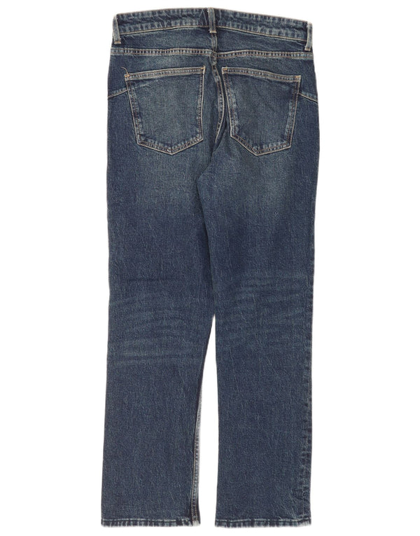 Zara Dame Straight Jeans EU 40 Medium W30 L28 Navy Blue