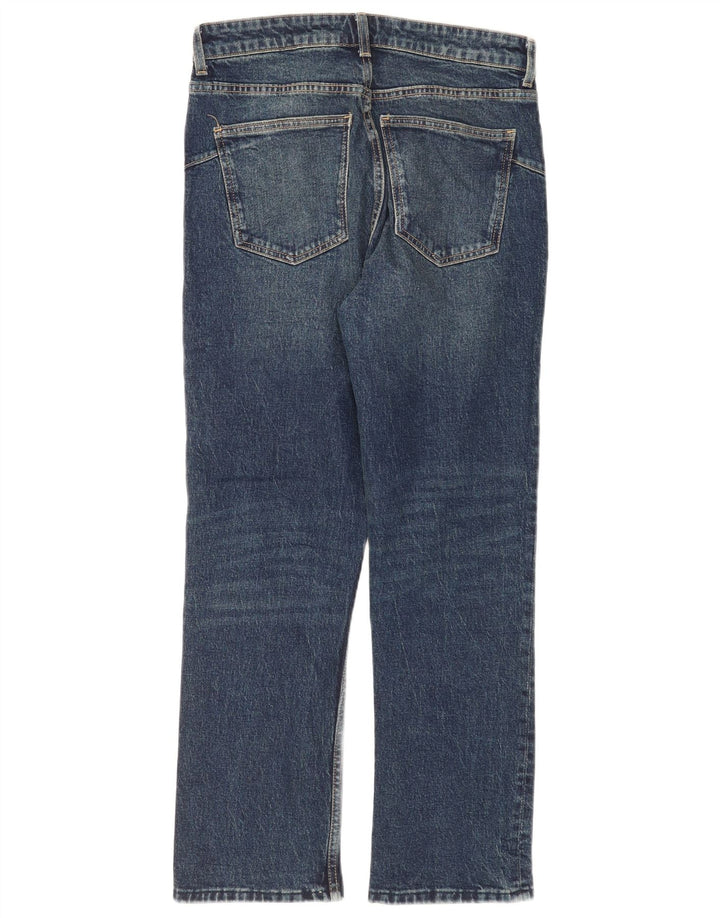 Zara Dame Straight Jeans EU 40 Medium W30 L28 Navy Blue