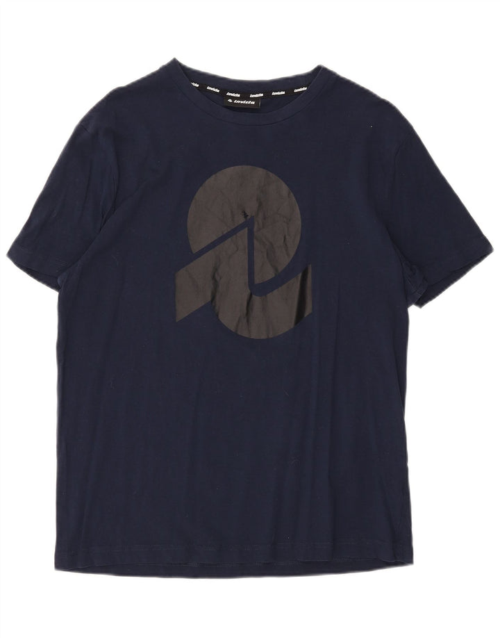 Invicta Herre grafisk T-shirt Top Stor marineblå bomuld