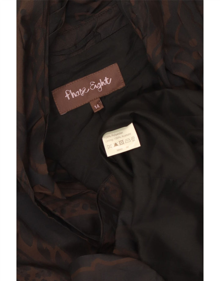 Phase Eight Dame 3/4-ærmet blazerjakke UK 14 Medium Brown Paisley
