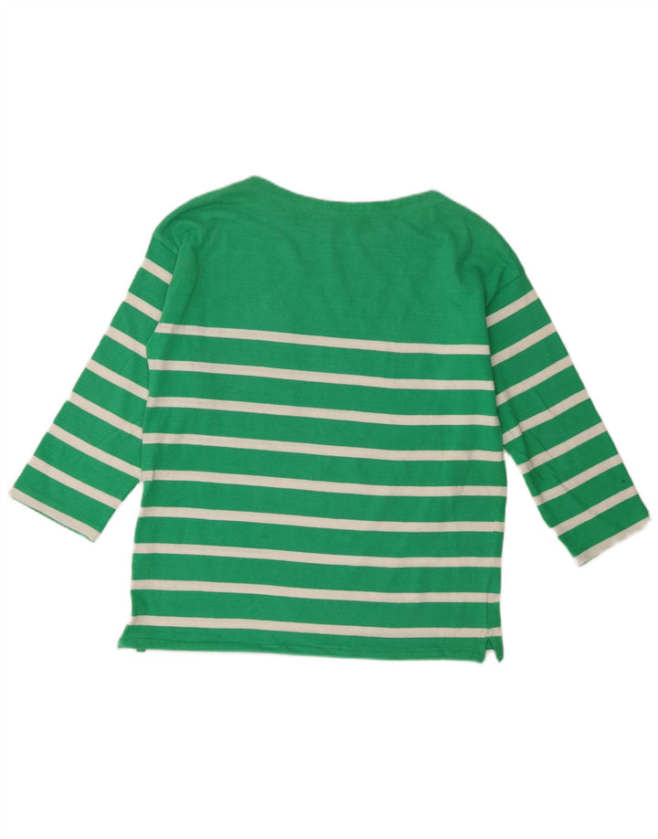 Marks & Spencer Dame Oversized Top 3/4 ærme UK 8 Lille Grøn Stribet