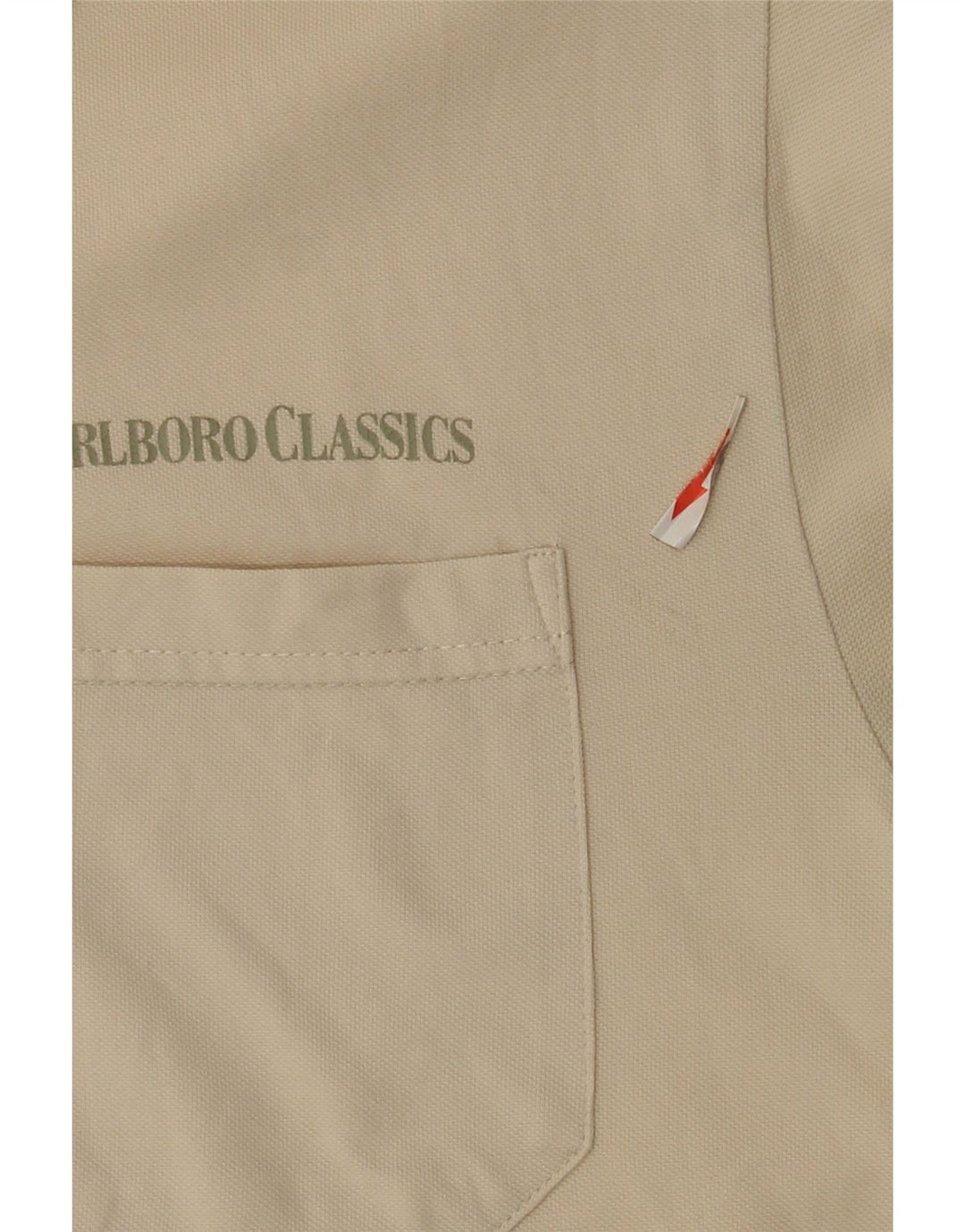 Marlboro Classics Poloshirt til mænd Medium Off White Bomuld