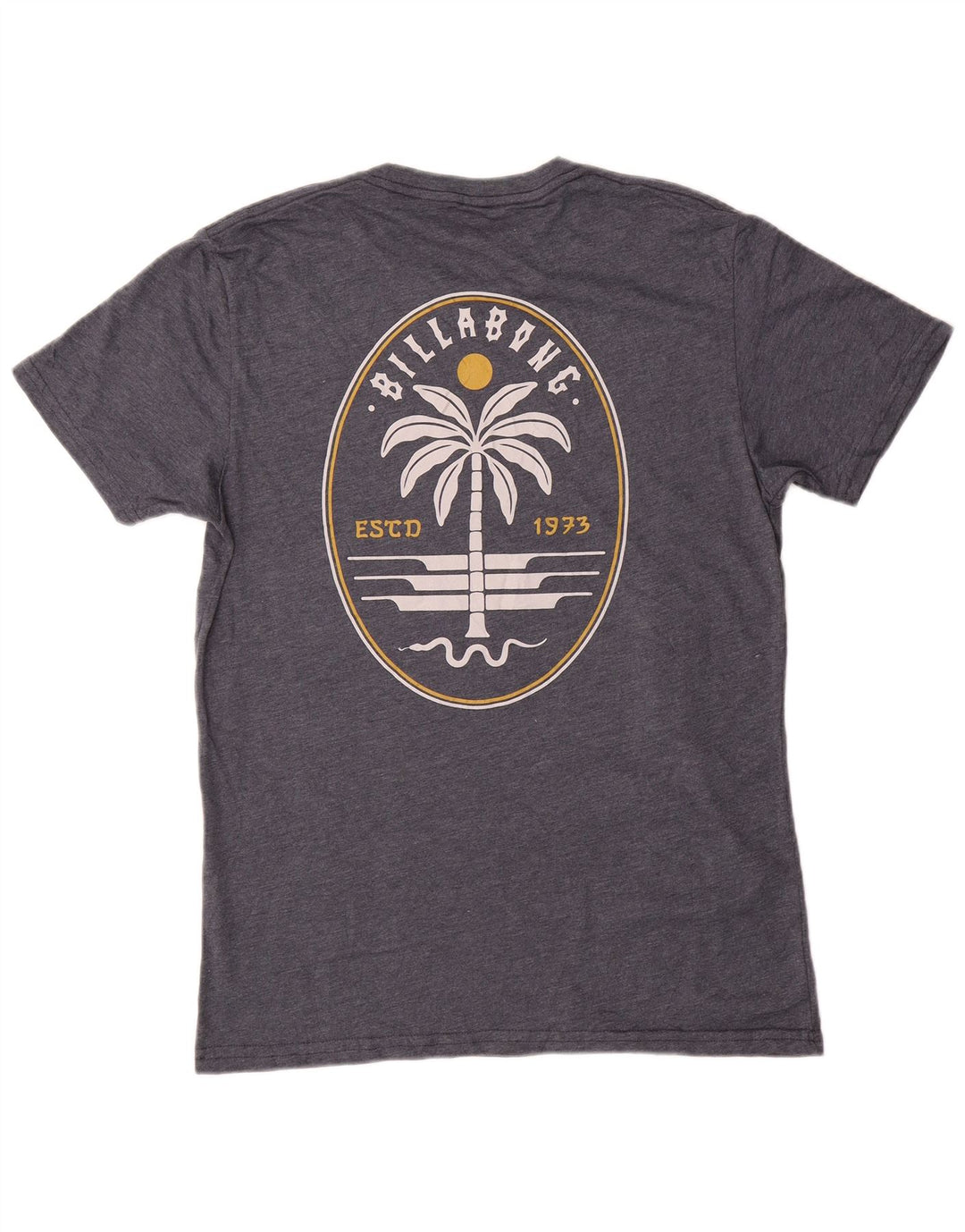 Billabong Herre grafisk T-shirt Top Medium Marineblå Bomuld
