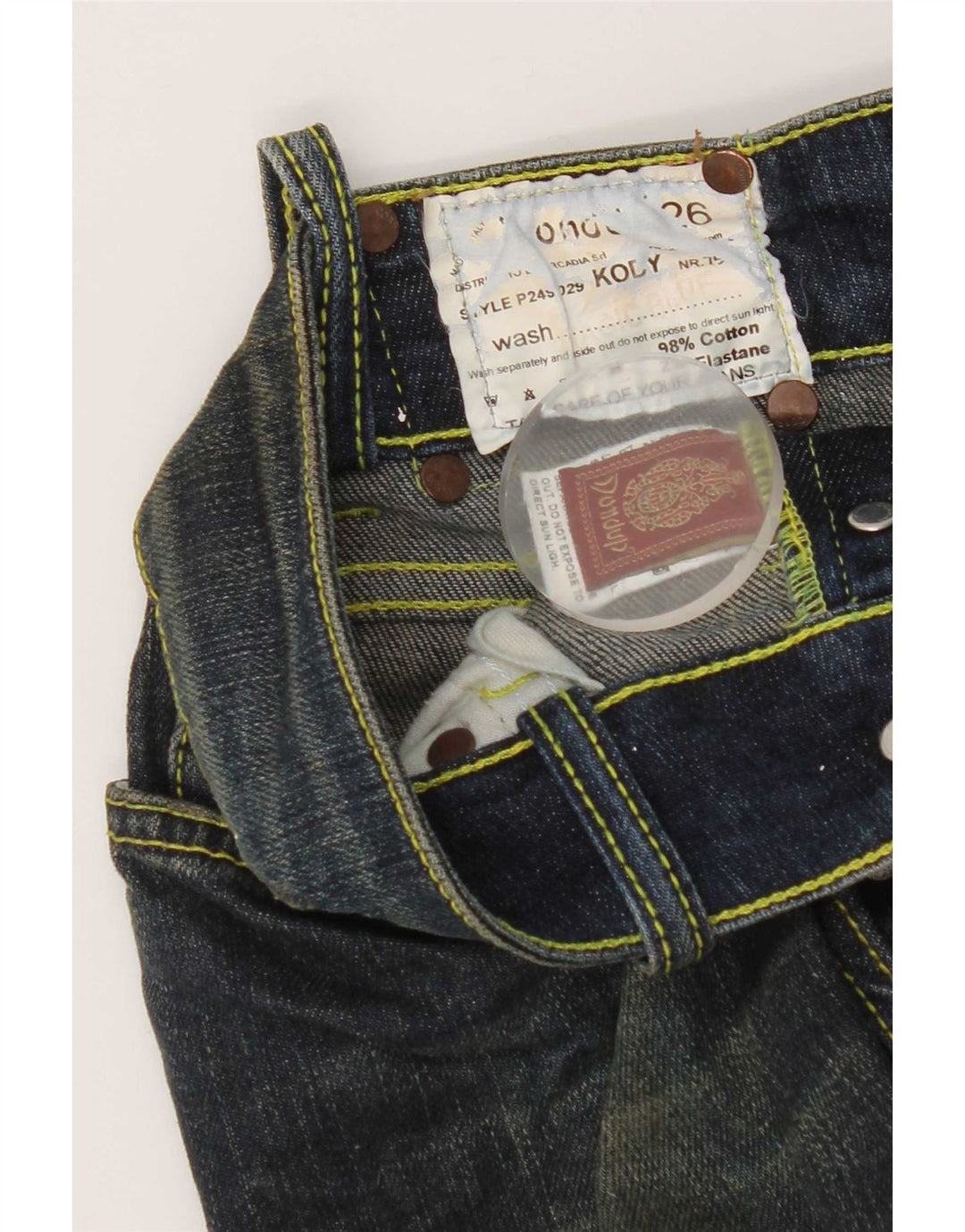 Dondup Dame Slim Jeans W30 L30 Marineblå Bomuld