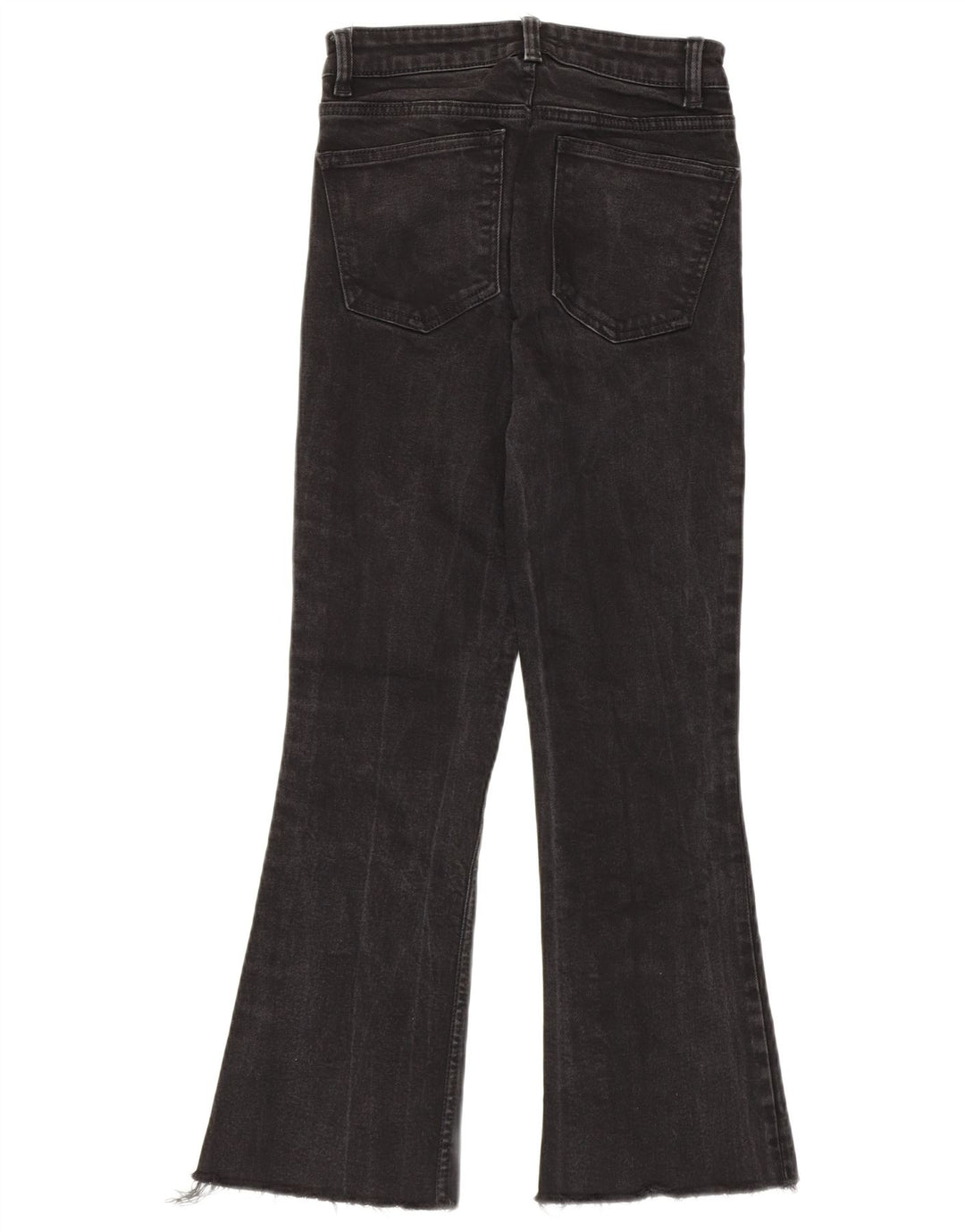Zara Dame Flared Jeans EU 36 XS W26 L26 Sort Bomuld