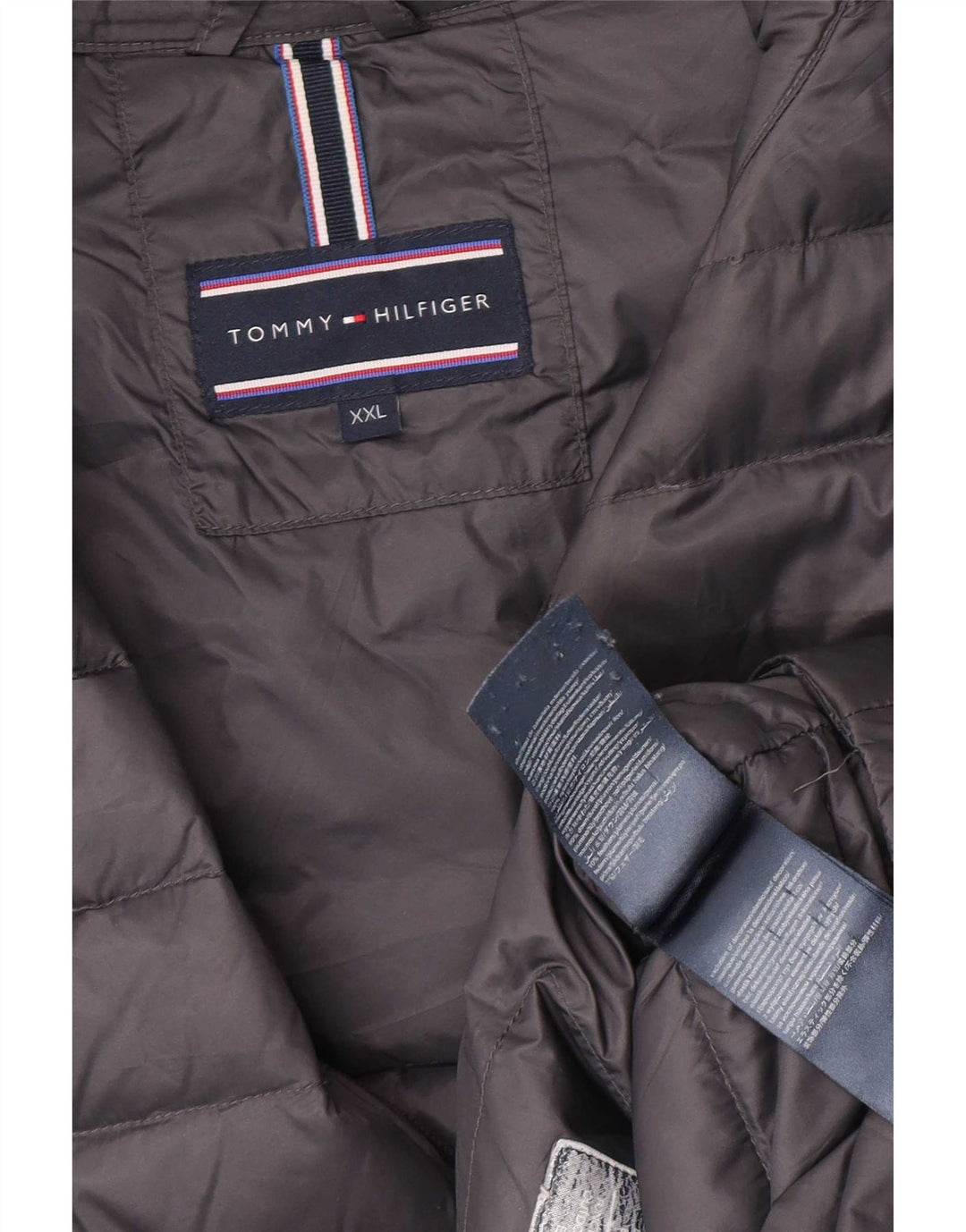 Tommy Hilfiger Herre Polstret Jakke UK 44 2XL Grå Nylon