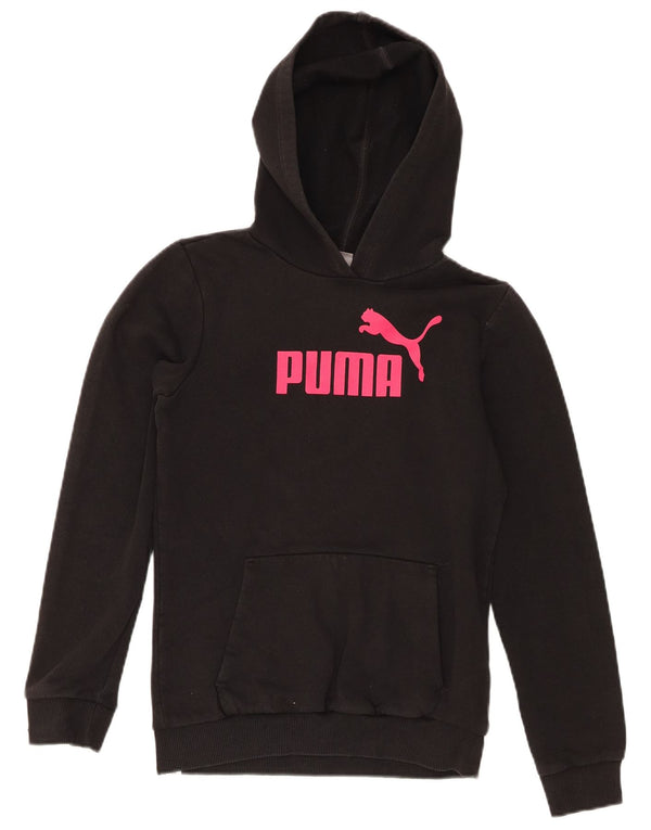 Puma piger grafisk hættetrøje 13-14 år sort