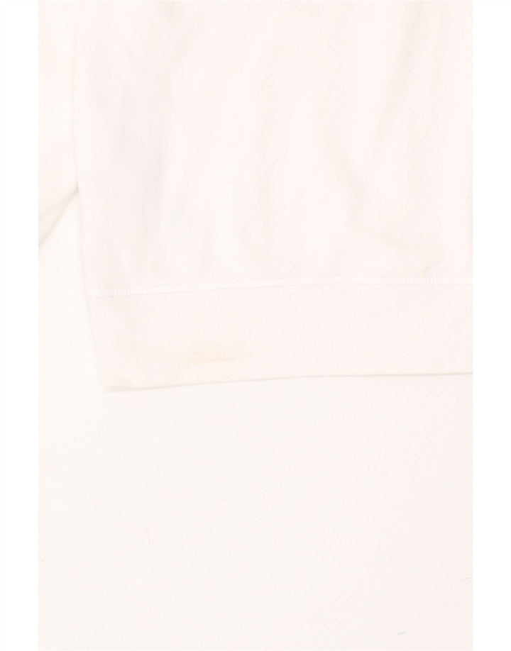 LEVI'S Mens Graphic Hoodie Jumper Medium White Cotton Vintage Levi's and Second-Hand Levi's from Messina Hembry 