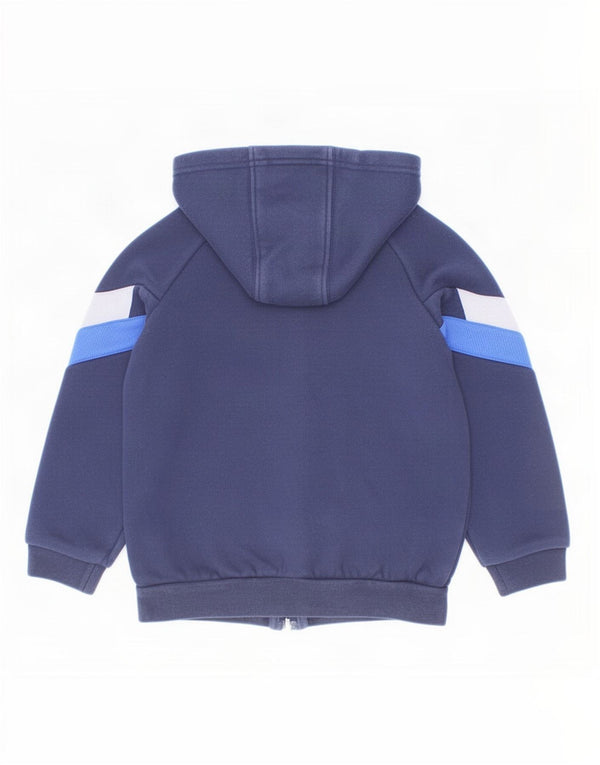 Adidas hættetrøje med lynlås til drenge 3-4 år Marineblå Colourblock Bomuld