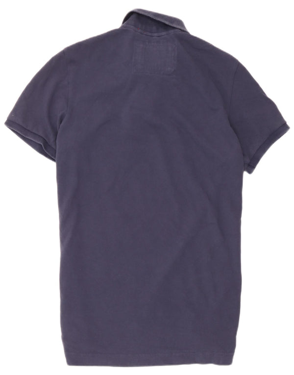 Superdry Dame Polo Shirt UK 20 2XL Marineblå Bomuld