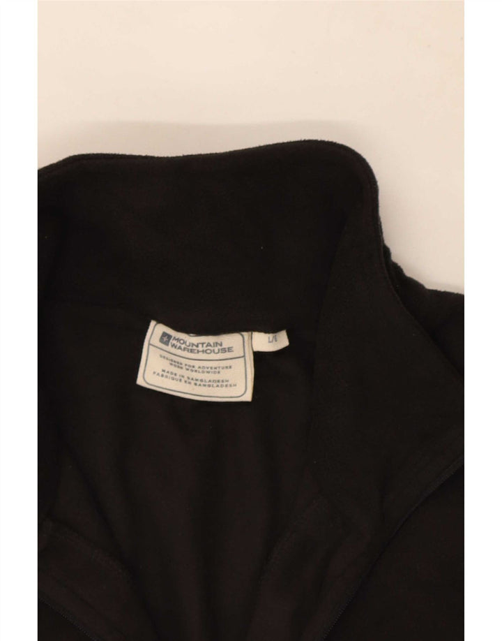 Mountain Warehouse Herre Zip Neck Fleece Jumper Stor Sort Polyester
