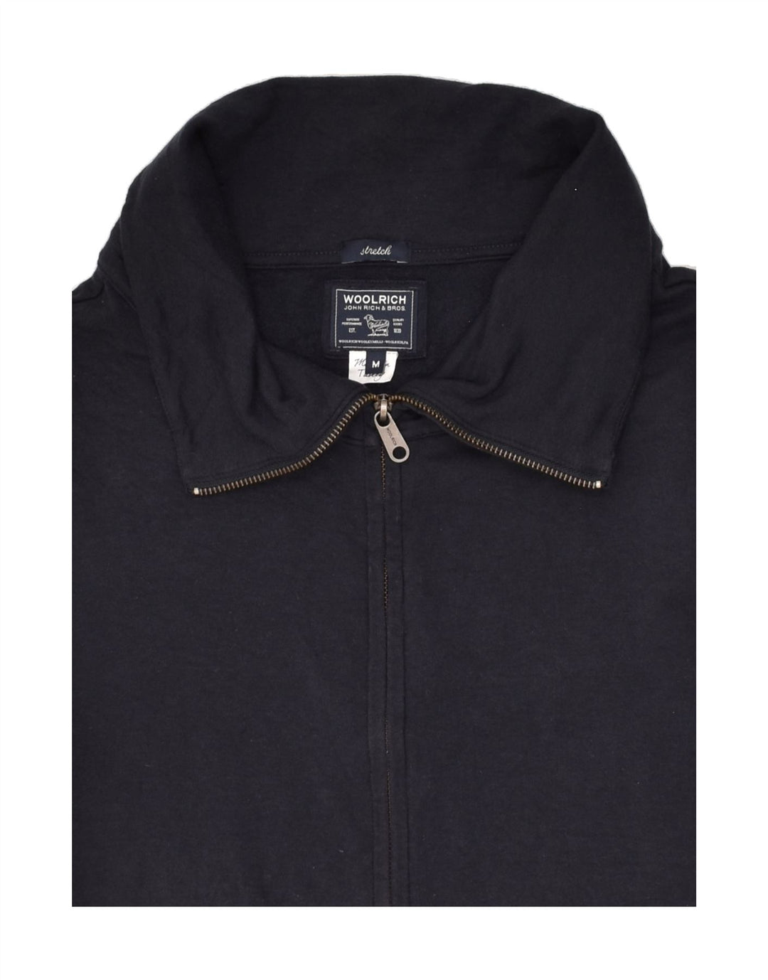WOOLRICH Womens Tracksuit Top Jacket UK 14 Medium Navy Blue Colourblock Vintage Woolrich and Second-Hand Woolrich from Messina Hembry 