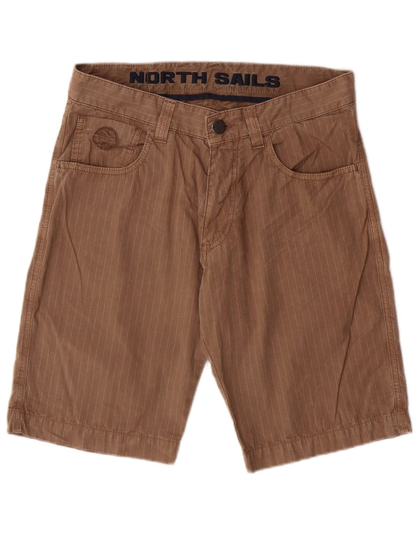 NORTH SAILS Herre Casual Shorts W30 Mellem brun stribet bomuld