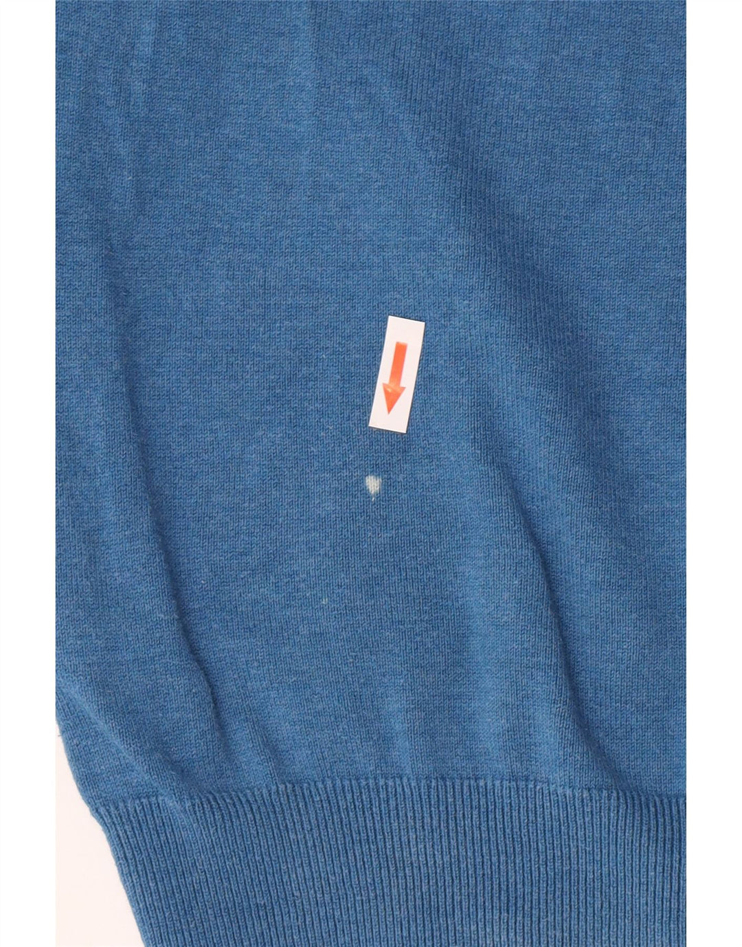MARKS & SPENCER Herre V-hals sweater lille blå bomuld