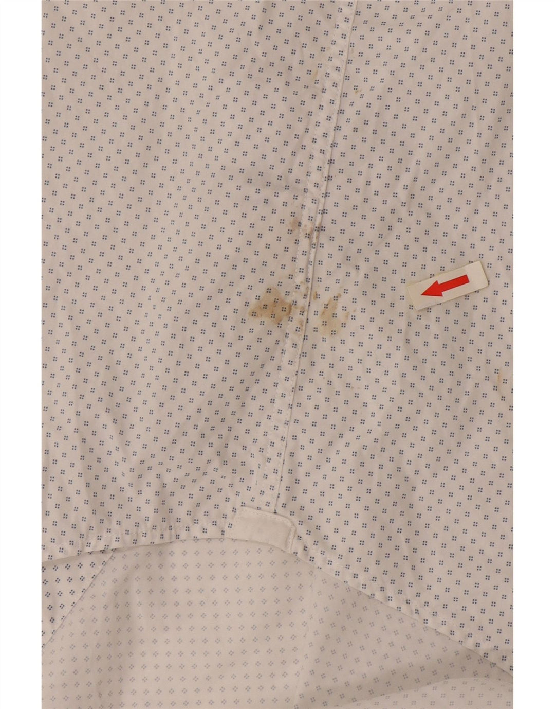 Tommy Hilfiger Herre Regular Fit skjorte XL Hvid plettet bomuld