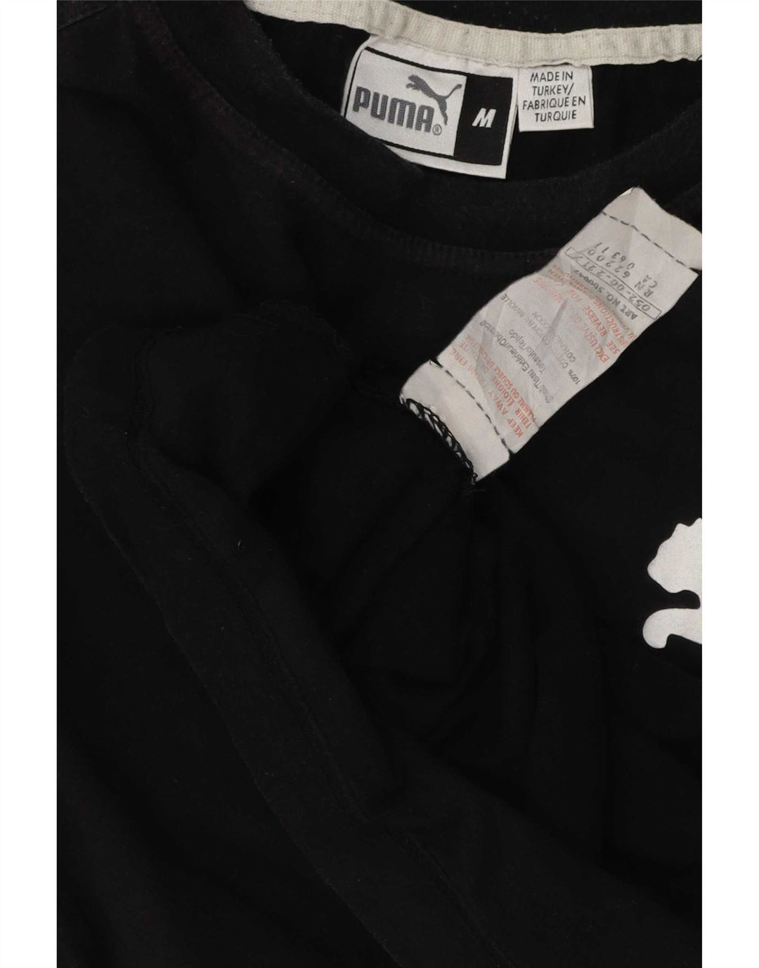 Puma Herre Grafisk T-Shirt Top Medium Sort Bomuld