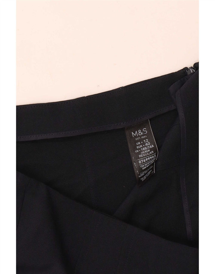 Marks & Spencer Dame Slim Suit Bukser UK 12 Medium W30 L30 Navy Blue