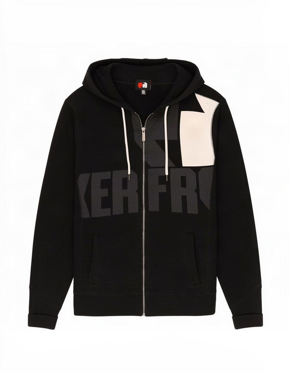 Sneaker Freak Mens Graphic Zip Hoodie Sweater Small Black Colourblock