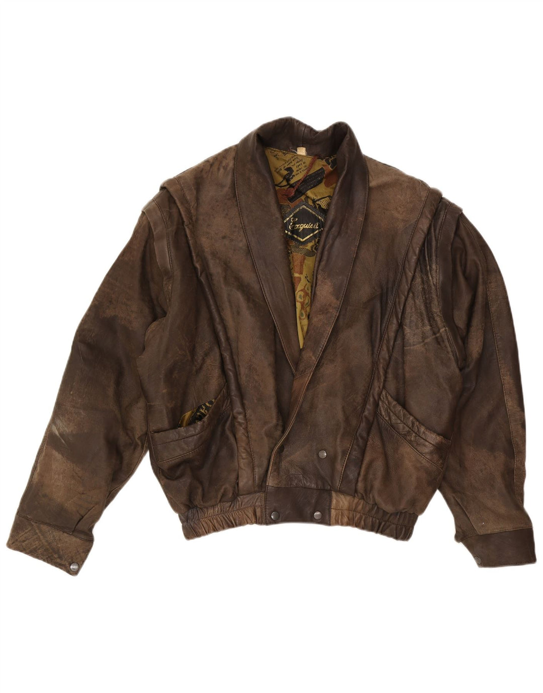 Vintage herre læderjakke UK 42 XL Brun