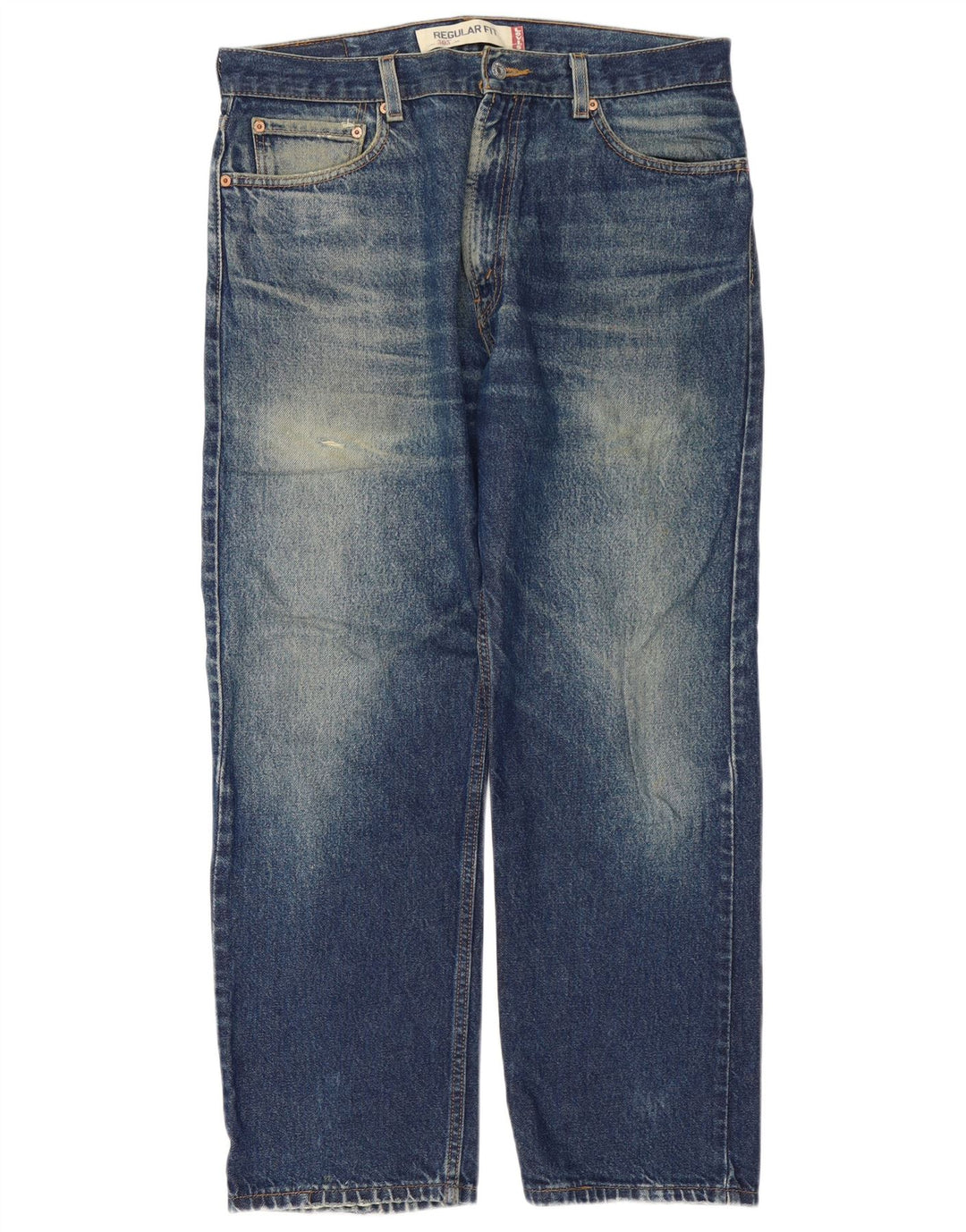 Levi's Herre 505 Regular Fit Straight Jeans W36 L30 Blå Bomuld