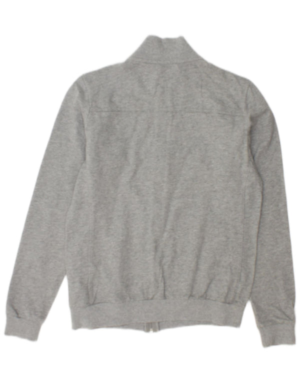 Nike Womens Tracksuit Top Jacket UK 12/14 Medium Grey Flecked Cotton