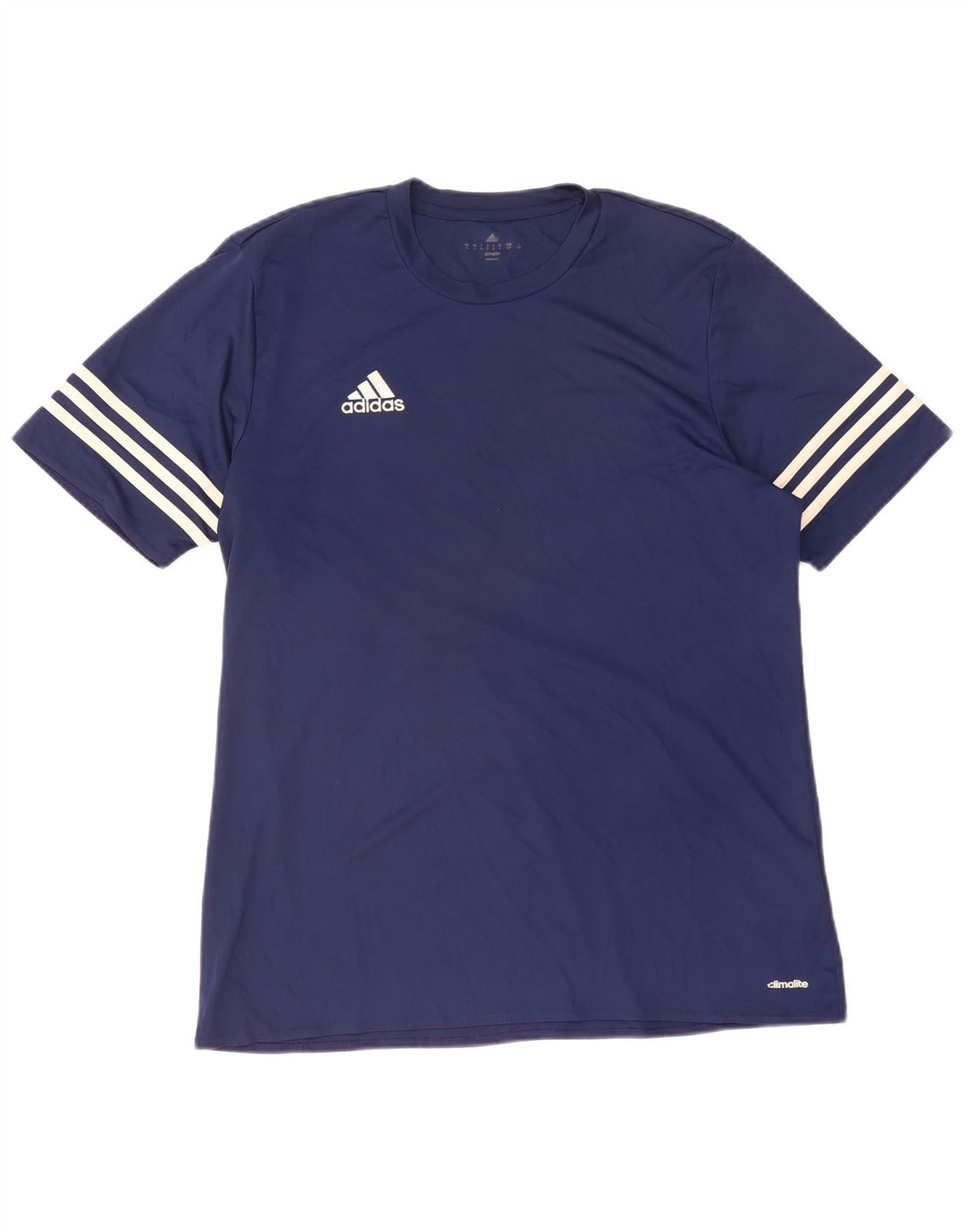 Adidas Herre Climalite T-Shirt Top Stor Marineblå Polyester