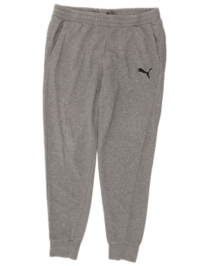 PUMA Mens Tracksuit Trousers Joggers XL  Grey Cotton