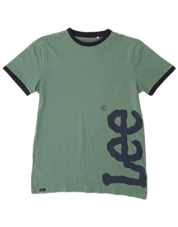 Lee Boys Grafisk T-Shirt Top 15-16 År Grøn Bomuld