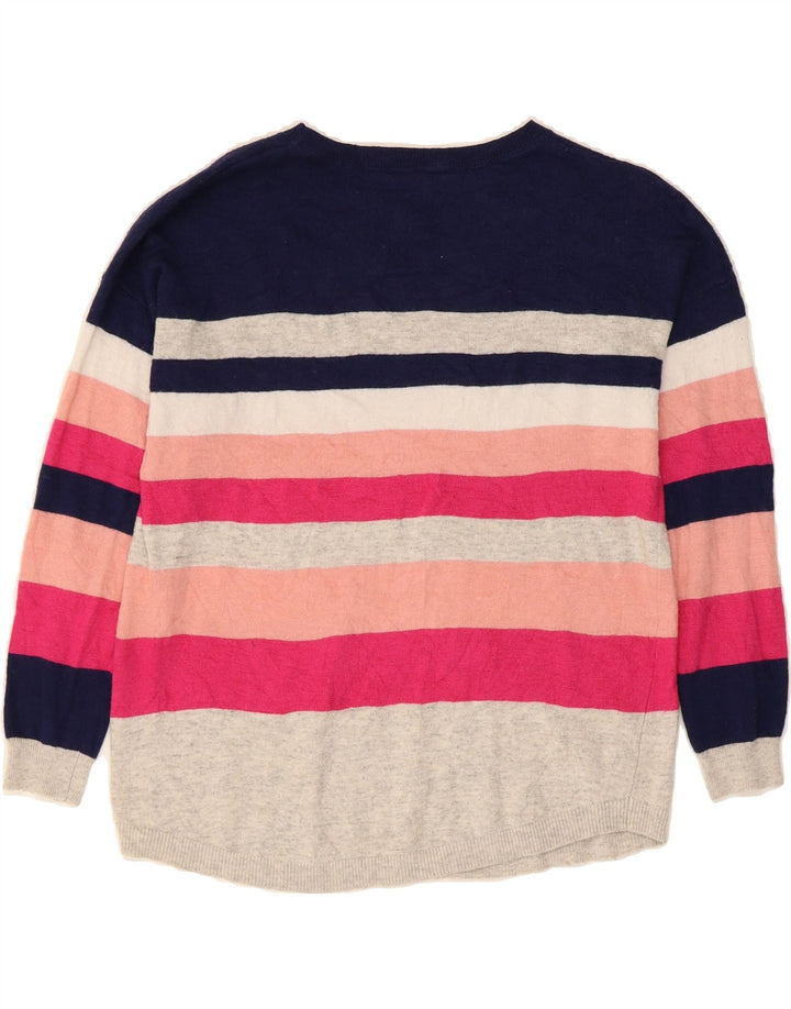 OASIS Womens Boat Neck Jumper Sweater UK 14 Medium Multicoloured Striped Vintage Oasis and Second-Hand Oasis from Messina Hembry 