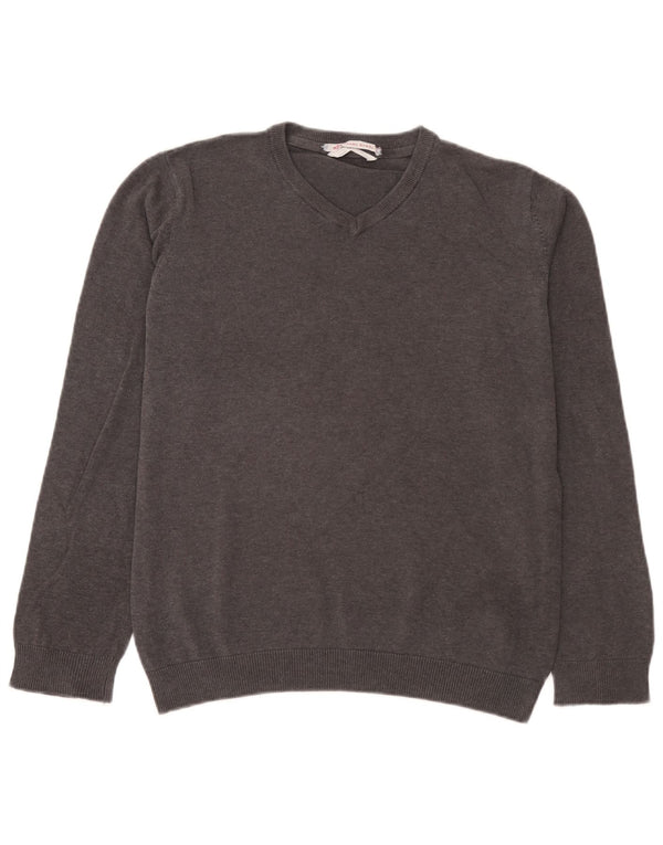 Marks & Spencer Boys V-hals sweater 14-15 år Grå bomuld