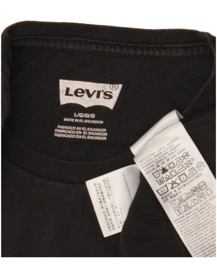Levi's Herre grafisk T-shirt Top Stor sort bomuld