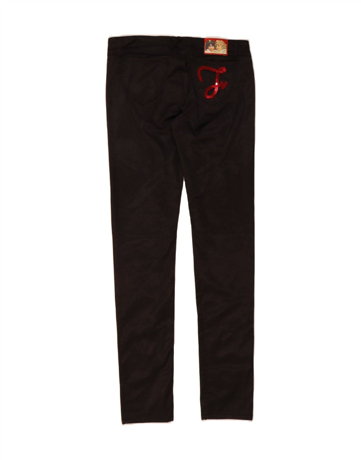 FIORUCCI Womens Slim Casual Trousers W31 L33 Black Cotton Vintage Fiorucci and Second-Hand Fiorucci from Messina Hembry 