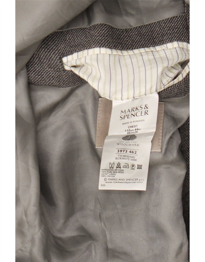 Marks & Spencer Herre 2-knaps blazerjakke UK 44 XL Grå Ny uld