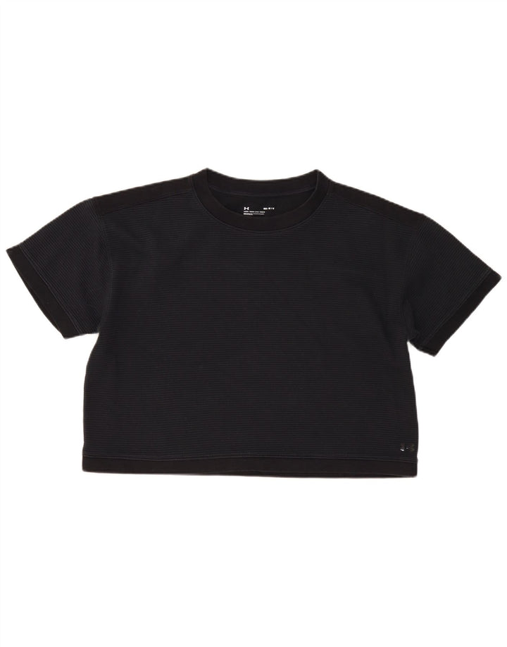 Under Armour Dame Oversized grafisk T-shirt Top UK 14 Medium Sort