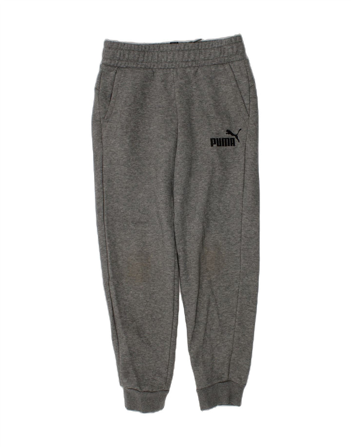 PUMA Boys Tracksuit Trousers Joggers 9-10 Years  Grey Cotton Vintage Puma and Second-Hand Puma from Messina Hembry 