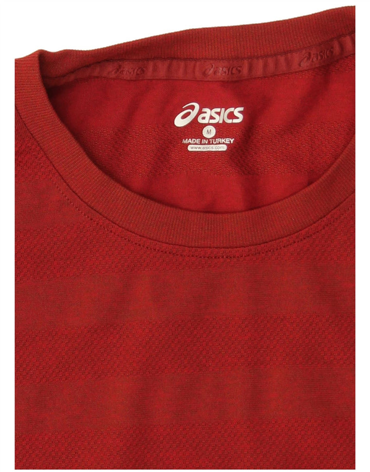 ASICS Herre T-Shirt Top Medium Rød Stribet