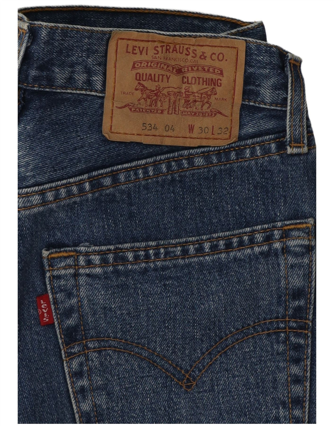 Levi's Herre 534 tilspidsede jeans W30 L29 blå bomuld