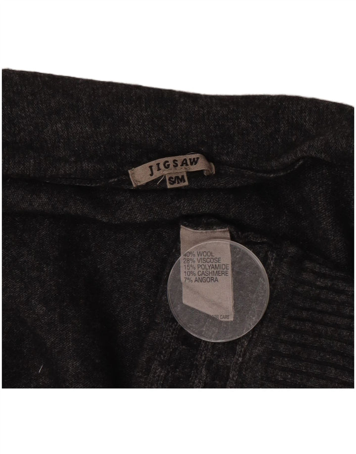 Jigsaw Womens Longline Cardigan Sweater UK 10 Small Grey Uld