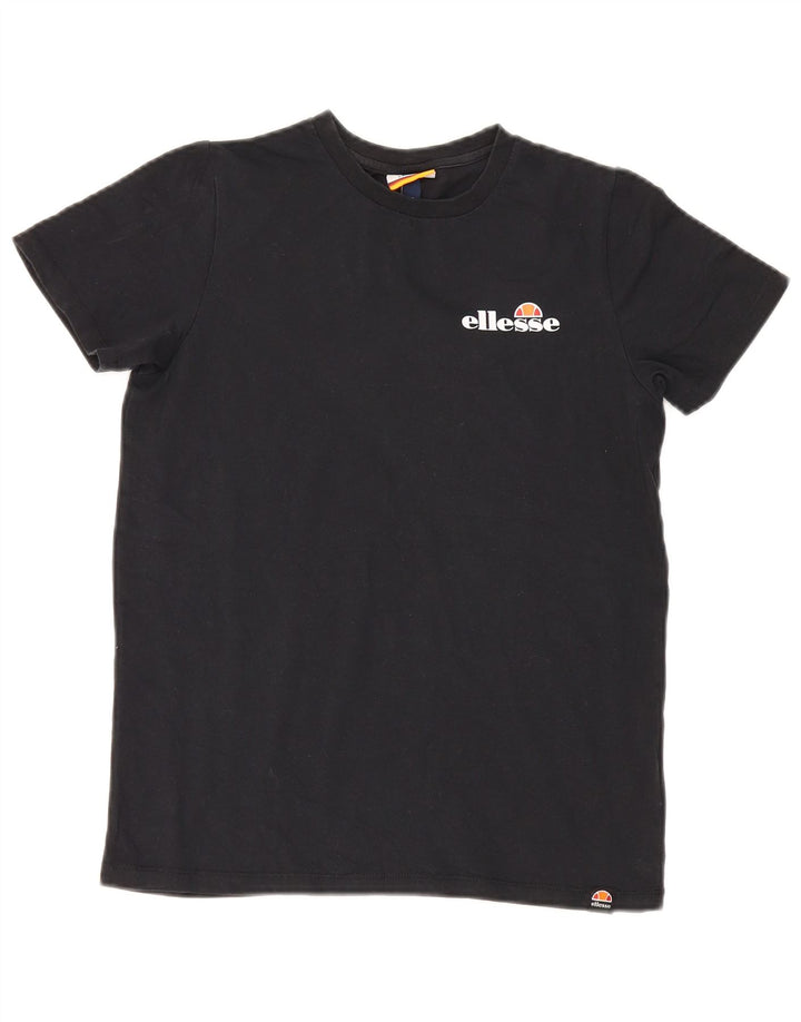 Ellesse Boys Grafisk T-Shirt Top 8-9 År Medium Sort Bomuld